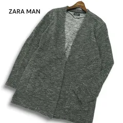 ZARA MAN ザラ マン 秋冬 ニット★ ロング カーディガン 羽織り ガウン Sz.M メンズ グレー
