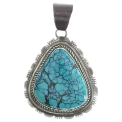 INDIAN JEWELRY (インディアンジュエリー) NAVAJO LLL STERLING ナバホ族 スターリング シルバー ターコイズ ペンダントトップ