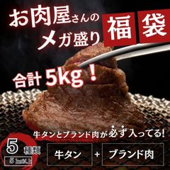 ★超得★【メガ盛り肉福袋】5kg以上お肉の詰合せ（牛タン・ブランド肉入り）20,000円相当