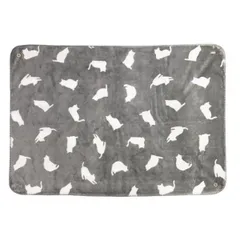 ☆ 2B.キャットグレー ☆ 両面プリントフランネル3WAYひざ掛け ひざ掛け おしゃれ ふわふわ 膝掛け 暖かい ブランケット ひざかけ かわいい 可愛い もこもこ あったか フランネル 3way ポンチョ ボレロ お昼寝 オフィス 職場 車内 車 冬