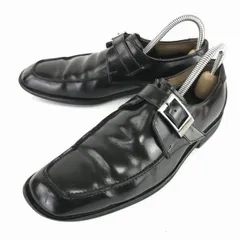 日本製★ケンフォード★本革/レザーモンクストラップ【メンズ24.0/黒】ビジネス/ドレスシューズ◆P-91