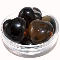 スモーキークォーツ ハート25ｍｍ　2個セット 　 ☆天然石　置石