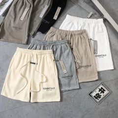 ESSENTIALS エッセンシャルズ ハーフパンツ FOG コットン ミドルウエスト カジュアル ショットパンツ グレー ベージュ 並行輸入品 S M L XL