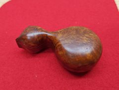 【逢絢亭・新品】茶道具 香合 山中塗 花梨の木 瓢香合 木製 角出俊平 共箱入り