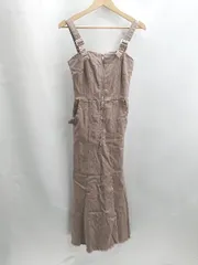 ◇ Θ GRL グレイル 肩ひも調節可能 ジャンパースカート サロペットスカート サイズS ピンクベージュ系 レディース E  【1502030008999】