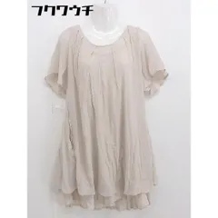 ◇ ◎ AS KNOW AS PINKY アズノゥアズピンキー 半袖 膝丈 ワンピース サイズレディース ベージュ レディース 【中古】 【1105260014541】のサムネイル