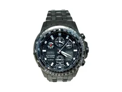 CITIZEN (シチズン) PROMASTER プロマスター Eco-Drive デジアナ腕時計 電波ソーラー チタン クロノグラフ U600-T011560 ブラック メンズ/104