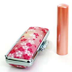 実印 印鑑 女性 15mm セット おしゃれ はんこ ピンク カラー 本柘 縮緬 富士桜 印鑑ケース 朱肉付き ケース付き ちりめん かわいい 子供 カタカナ ローマ字 英語 外国人 プレゼント ギフト 成人祝い