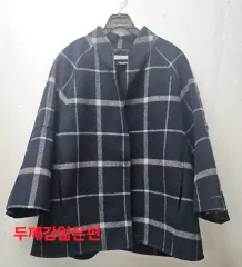 2ME チェック 柄 ハーフ コート ネイビー f