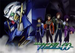 [중고] 클리어 포스터 A3 클리어 포스터 집합(가로/4명) [이치반 쿠지 기동전사 건담 00 -GUNDAM MEISTERS-] H상