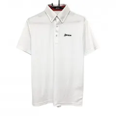 スリクソン 半袖ポロシャツ 白 織生地 ボタンダウン メンズ M ゴルフウェア SRIXON