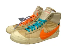 NIKE (ナイキ) × OFF-WHITE (オフホワイト) BLAZER MID ブレザー ミッド スニーカー AA3832-700 27cm US9 ベージュ オレンジ メンズ /027