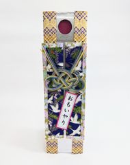 コロコロコイン 彩どりおふだ 華やかな友禅和紙 鶴と松 華やかな友禅  小花を菱型に並べて ベージュ 傷あり1箇所