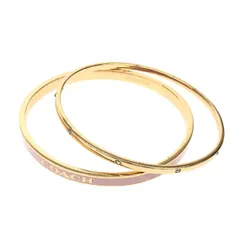 良好 COACH コーチ  バングル   ゴールドカラー/ピンク  レディース エナメルシグネチャー/ラインストーン/プレートブラス 　240001148282