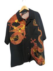 90s HOUSTON レーヨンシャツ オープンカラーシャツ M 龍 虎 - メルカリ