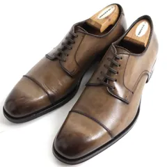 【ドンドン見直し】美品◆TOM FORD トムフォード ストレートチップ キャップトゥ レザーシューズ ブラウン 8 イタリア製 メンズのサムネイル