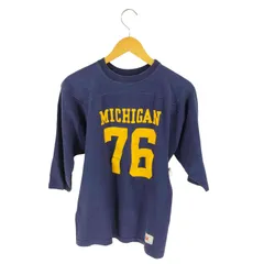 チャンピオン Champion USA製 カレッジ ナンバリング 76 両面プリント 7分袖 フットボールT メンズ JPN：M 