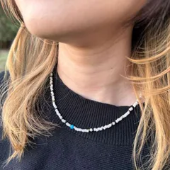 白 ホワイト ビーズネックレス ネイティブ チョーカー RN