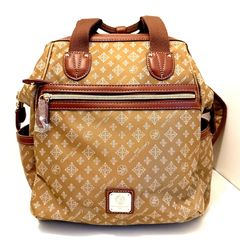 希少 MCM エムシーエム リュック 巾着 ヴィセトス 総柄 ブラウン 