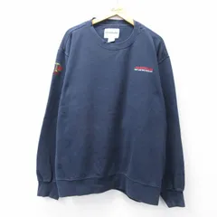 XL/古着 Wear Guard 長袖 スウェット メンズ 00s AMERICAN 大きいサイズ クルーネック 紺 ネイビー 25sep26 中古 スエット トレーナー トッ