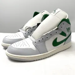 【中古】Nike Air Jordan 1 Mid Summit White/Pure Platinum/Sail/Pine Green 29cm DQ8426-142 ナイキ エアジョーダン1[17]