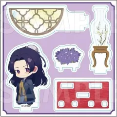 【中古】アクリルスタンド・アクリルパネル 壬氏(紫の花) 「薬屋のひとりごと ポップアップストア in 有楽町マルイ トレーディングちびキャラアクリルフィギュア」