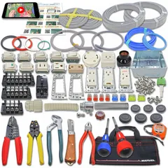 ?電線1回+器具+工具一式7点セット+動画 電気工事士 2種 工具 技能試験セット 第二種電気工事士 モズシリーズ 練習用材料 2023年 (?電線1回+器具+工具一式7点セット+動画)のサムネイル
