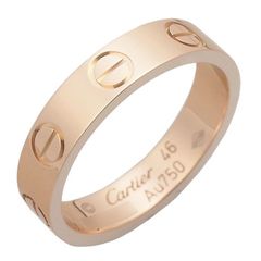カルティエ Cartier ミニ ラブ リング スモールモデル B4085200 #46 K18PG 仕上済