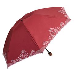 シノワズリーモダン 花紀行 百合紋様ミニ折りたたみ晴雨兼用日傘