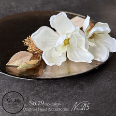 白木蓮とかすみ草のヘッドドレス ヘアアクセ 髪飾り｜ウェディング 結婚式 卒業式 白無垢 前撮り 和装 №215