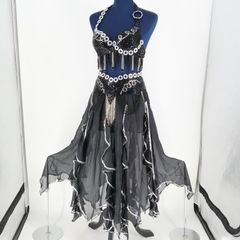 ベリーダンス 衣装 セットアップ ブラック hanan - メルカリ