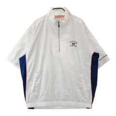 サイズ：LL CUTTER&BUCK カッターアンドバック  ハーフジップ 半袖ブルゾン  ホワイト系 [240101487289] ゴルフウェア メンズ ストスト