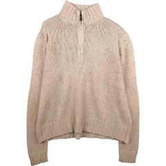 古着 ラルフローレン Ralph Lauren POLO by Ralph Lauren コットンニットハーフジップセーター メンズL相当 エルボーパッチ/eaa492577