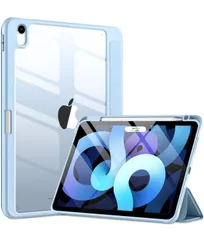 【在庫処分】Pencil 収納可能 Apple Apple クリアカバー Pencil 全透明 2 PC ワイヤレス充電対応 インチ 三つ折スタンド 10.9 スリープ機能 2022革新 軽量 ケース 薄型 第5世代 傷つけ防止 air PU合成レザー ipa