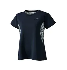 【新品】prince（プリンス）遮熱 吸汗速乾 半袖ウェア レディース・ウィメンズ テニス ゲームシャツ 日本バドミントン協会審査合格品    ネイビー  WS3075-127