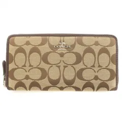 コーチ COACH 長財布 ウォレット シグネチャー ラウンドファスナー ロゴ キャンバス F53618 /IR ■GY18