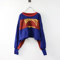 2023AW エシンタ チャオパニックティピー etsinta CIAOPANIC TYPY リメイククロップド切り替えスウェット one/ネイビー【2400014133028】