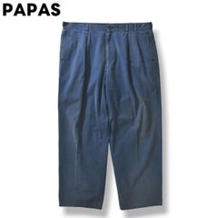 【ビッグサイズ】 パパス PAPAS ルーズ チノパン トラウザーズパンツ XX ネイビー メンズ