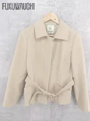 ◇ KUMIKYOKU 組曲 クミキョク ウール混 長袖 コート サイズ2 ベージュ系 レディース 【中古】 【1002798800823】