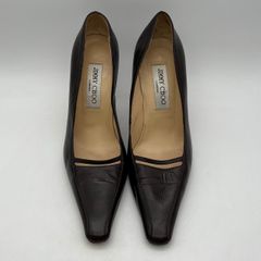 JIMMY CHOO　ジミーチュウ　パンプス　レザー　ダークブラウン　サイズ36　あ241229-3