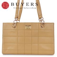 【中古】 シャネル ショルダーバッグ ココ キャビアスキン ベージュ ゴールド金具 7番台 肩掛け チェーントート レディース 女性 CHANEL