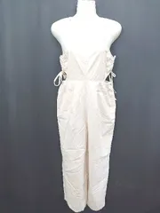 ◇ ⊂ w closet ダブルクローゼット ウエストカット サロペット サイズF ライトベージュ系 レディース E  【1507100009043】のサムネイル