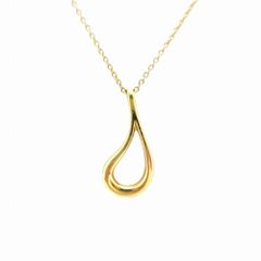 ティファニー Tiffany&Co. オープン ティアドロップ ネックレス K18YG ゴールド エルサペレッティ 40cm レディース 【中古】 /TNT