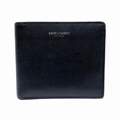 サンローラン　396303　レザー　2つ折り財布　メンズ
