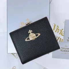 1点再入荷【最新✨️新品】高級感あふれる ゴールドオーブ ヴィヴィアン・ウエストウッド 折財布 ブラック ゴールド