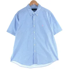 古着 ラルフローレン Ralph Lauren ギンガムチェック 半袖 ボタンダウン チェックシャツ メンズXXL相当/eaa564021