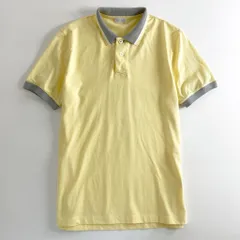 2d10 【美品】 イタリア製 BRUNELLO CUCINELLI ブルネロクチネリ コットン100％ 半袖ポロシャツ M イエロー メンズ 紳士服 春夏のサムネイル