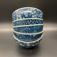 ★未使用品★お茶碗 飯椀 柄違い 美濃焼 幸泉窯 絵がわり 5客 セット★