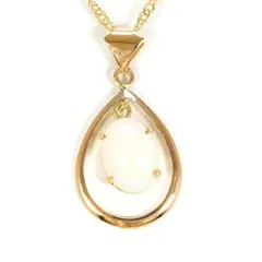 K18YG　K14YG　ネックレス　necklace　オパール　総重量約1.6g　約41cm