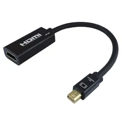 ホーリック Mini Displayport→HDMI変換アダプタ 10cm Mini Displayportオス to HDMIメス MDPHDF01-178BK ブラック 0